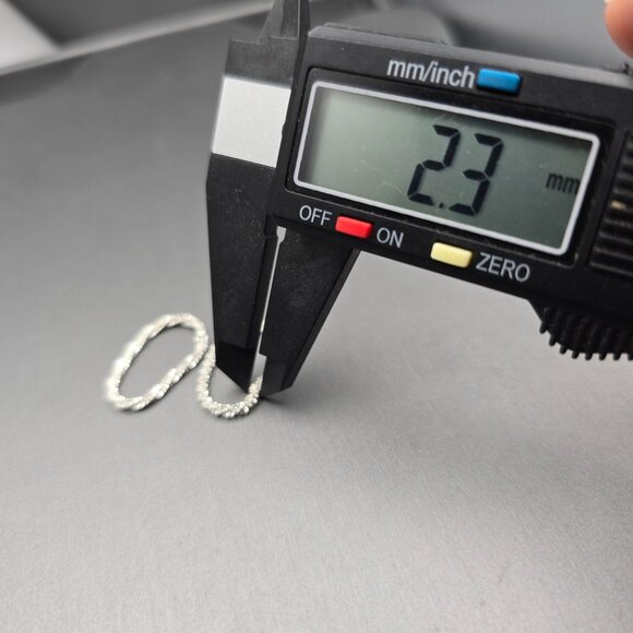 VTG Sterling Silver Popcorn Rope-Style Band Size 6.5 Acid Tested Unmarked .49g - Picture 2 of 4